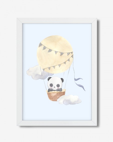 Plagát na stenu Panda v balóne