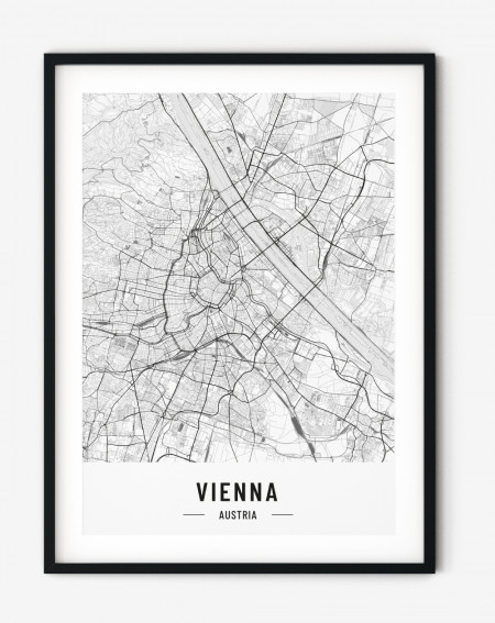 Obraz na stenu - Mapa Viedeň