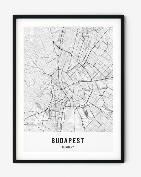 Obraz na stenu - Mapa Budapešť